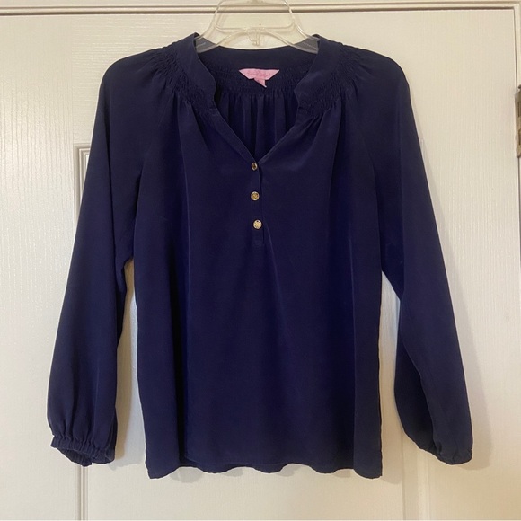 Lilly Pulitzer Tops - Lilly Pulitzer Navy Blue Women's Top